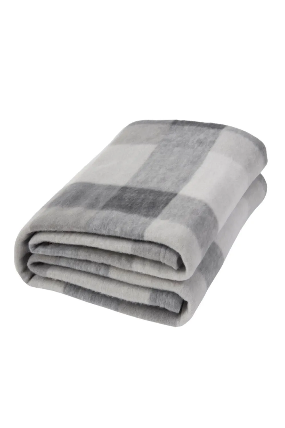 OHS Pack of 10 Printed Fleece Blanket Throw in Light Grey