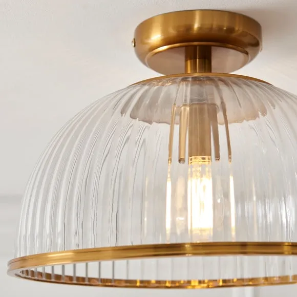 Vogue Somerly Ribbed Flush Ceiling Light 3