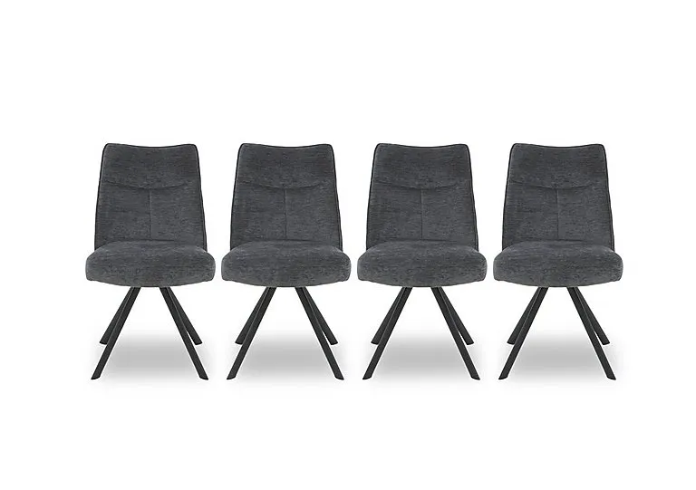 Athena Set of 4 Swivel Dining Chairs