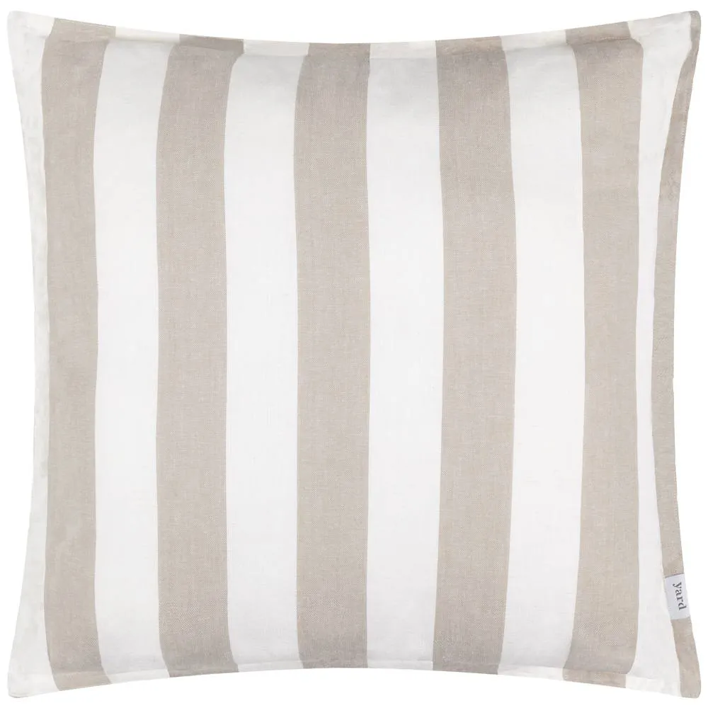 Yard Hayle 100% Cotton Striped Outdoor Cushion in Natural 2