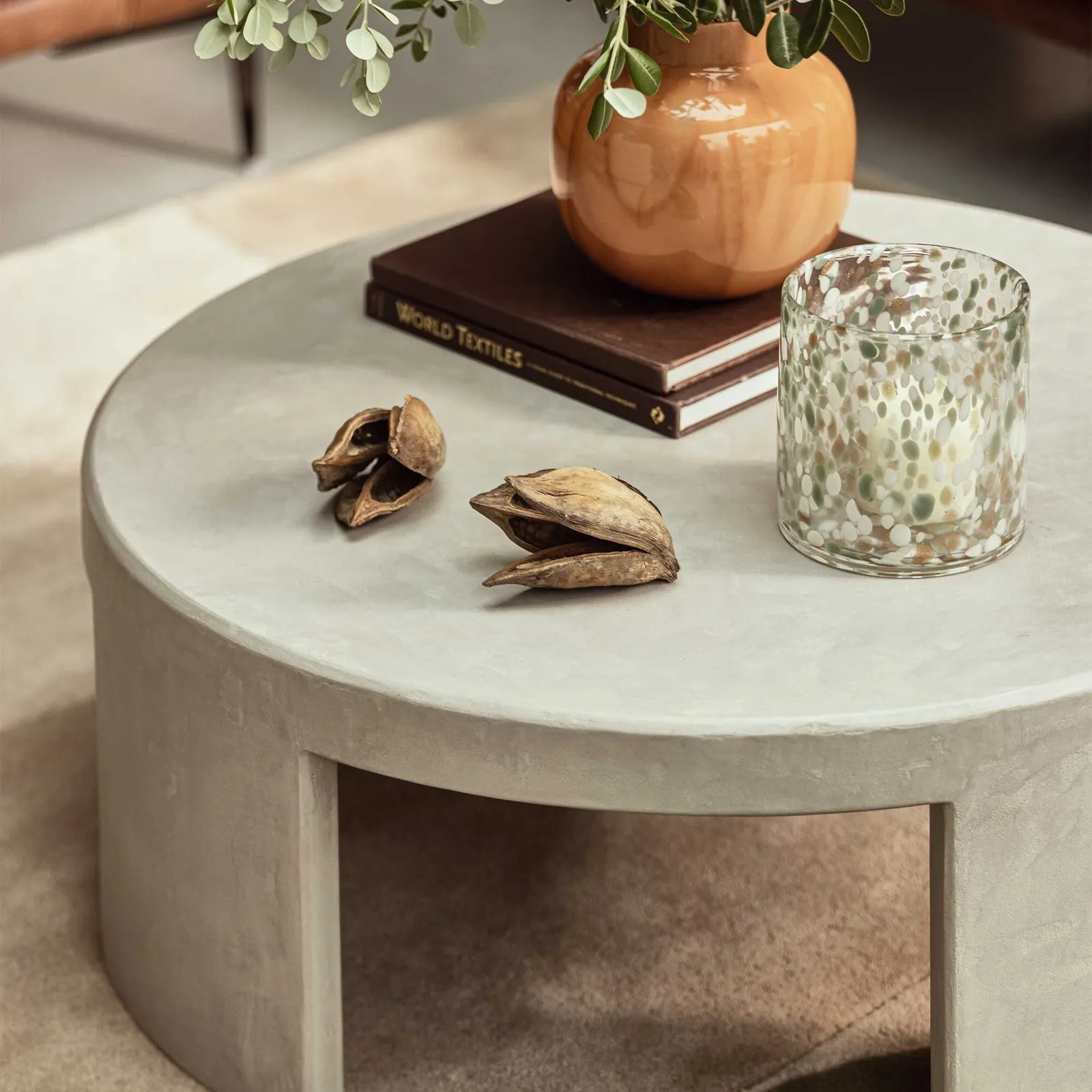 Capella Coffee Table Set Of 2, Round, Grey Wood | Barker & Stonehouse 5