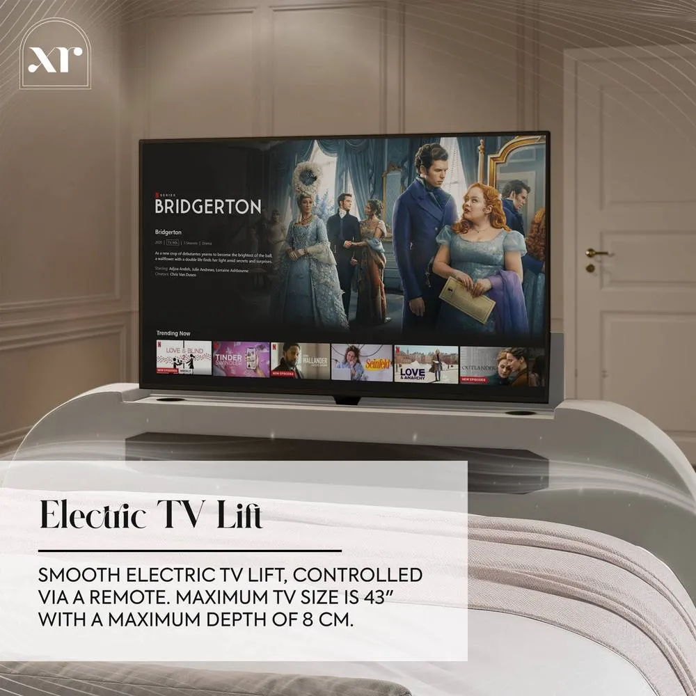 X Rocker Maisie 5.1 Ottoman TV Lift Bed, Surround Sound & App Controlled LED in Grey 5