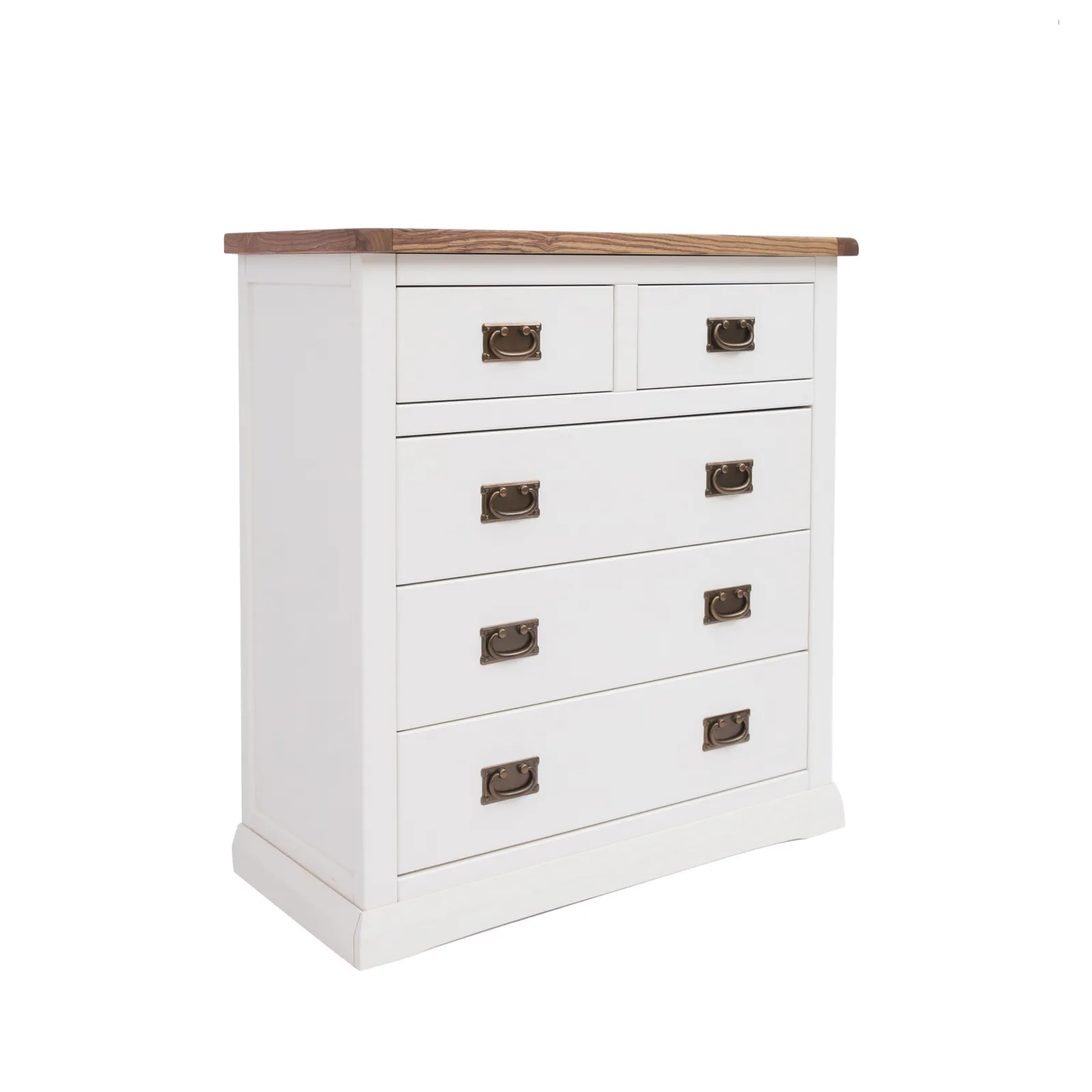Cabinet Bits Cosenza 5 Drawer Chest of Drawers Bras Drop Handle in Off-White 2