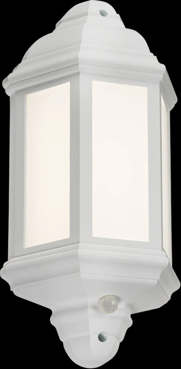 Netlighting LED Half Wall Lantern with PIR White 230V IP54 8W