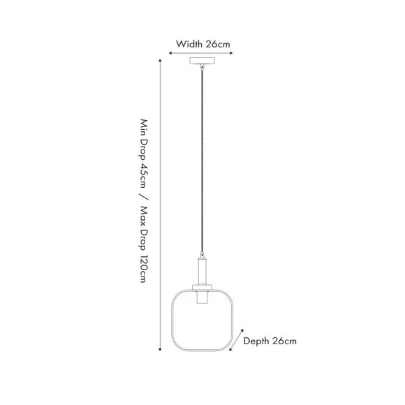 Florence Metal and Glass Pendant Light 5