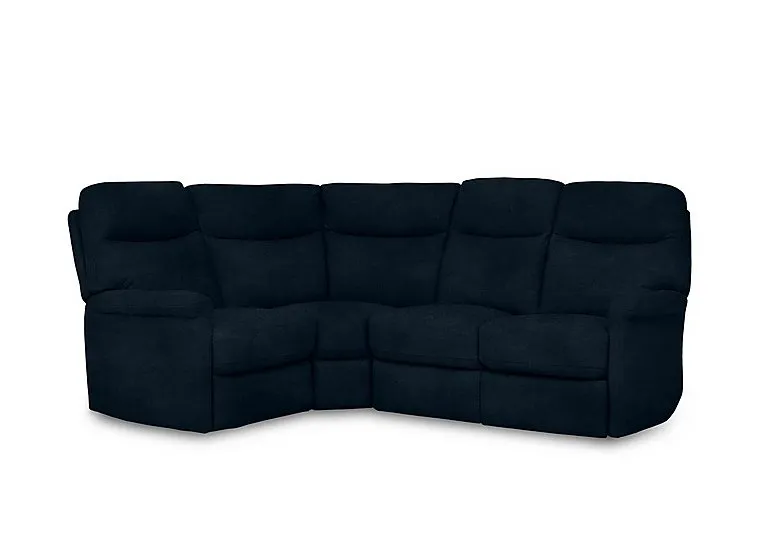 Compact Collection Lille Fabric Left Hand Facing Corner Sofa - R304 Navy Blue