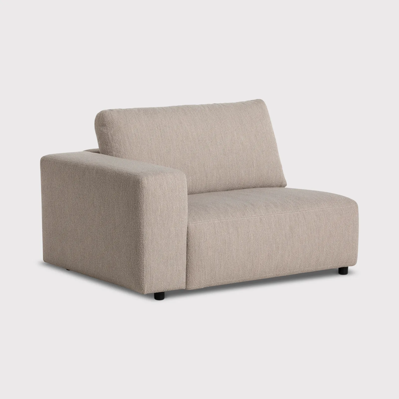 Adessa 1.5 Seater Medium With Armrests Left Modular Sofa, Neutral Fabric | Barker & Stonehouse