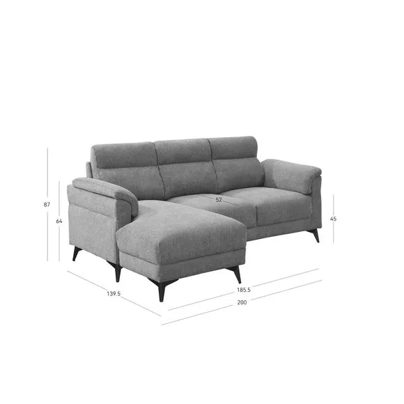 Roxy 3 Seater Left Hand Corner Chaise Sofa 2