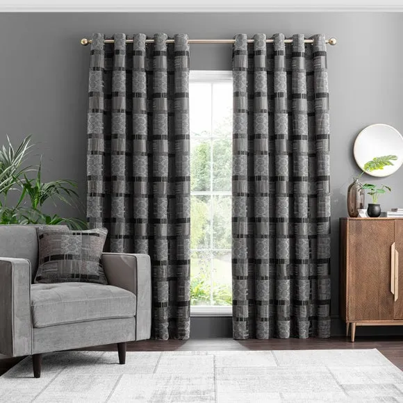 Prague Chenille Eyelet Curtains 2
