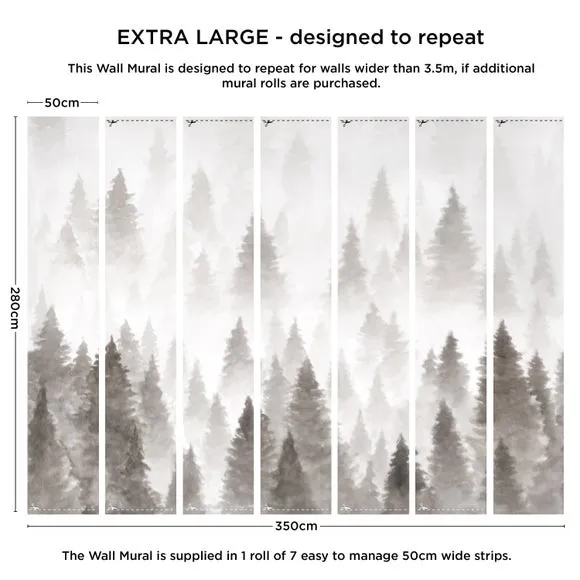 Pine Forest Wall Mural 3
