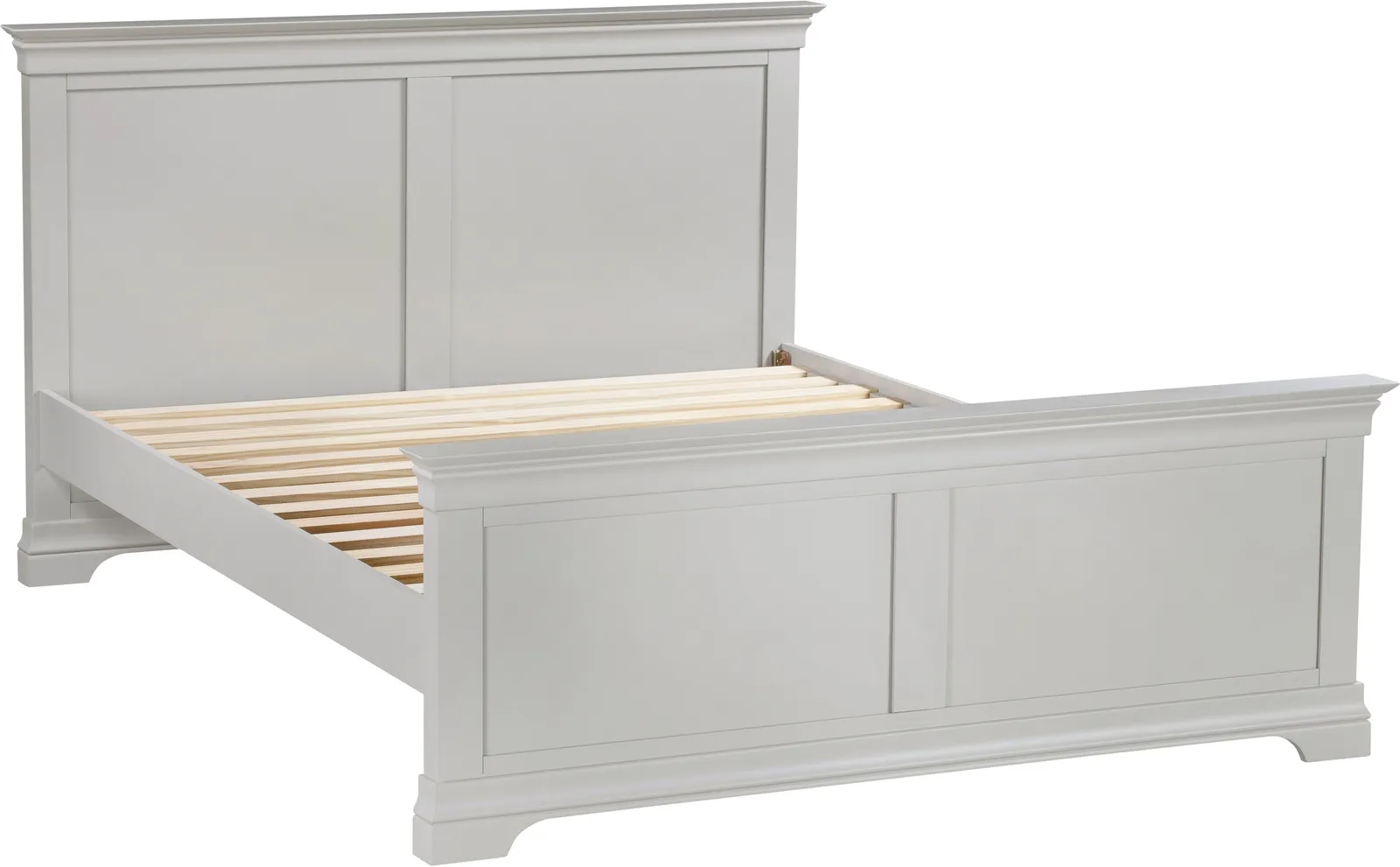 Seconique Bordeaux 5' Bed High Foot End (Part Assembled) in Light Grey 2