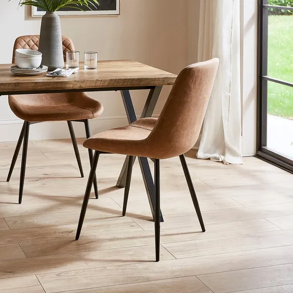 Walden Set of 4 Dining Chairs, Faux Leather 2