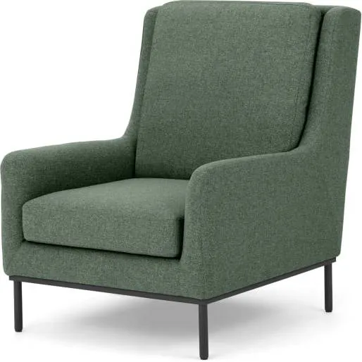 Adho Highback Wing Chair, Darby Green