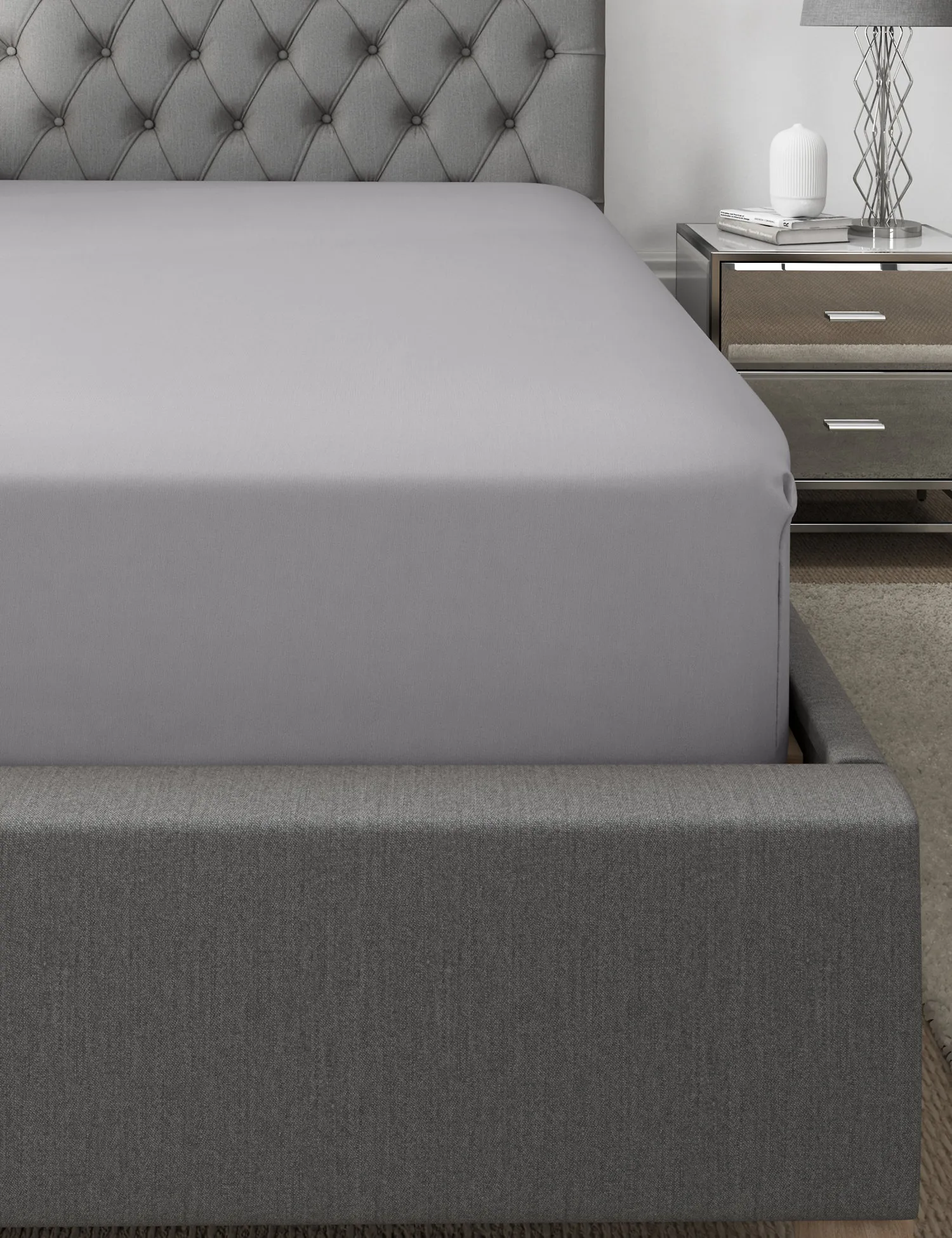 M&S Egyptian Cotton 400 Thread Count Sateen Extra Deep Fitted Sheet