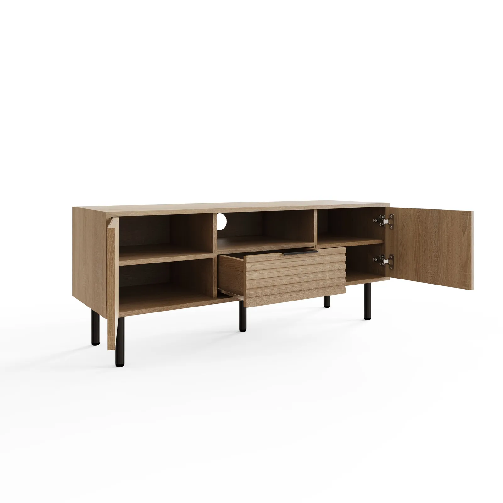 GFW Nervata TV Unit in Light Oak 4