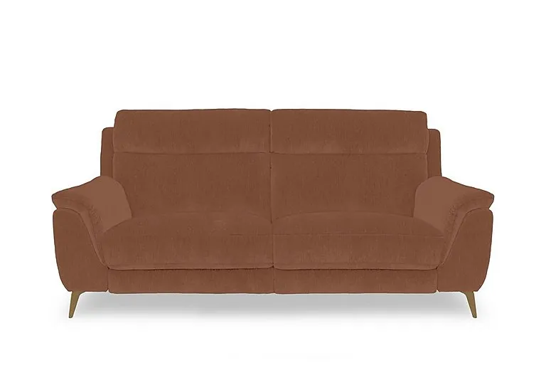 Eclipse Fabric 3 Seater Sofa - Rust - Sofas and Armchairs