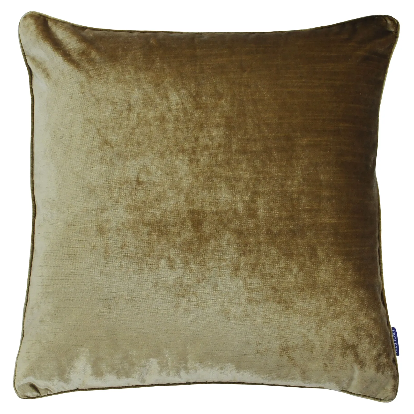 Paoletti Luxe Velvet Piped Cushion in Gold 2