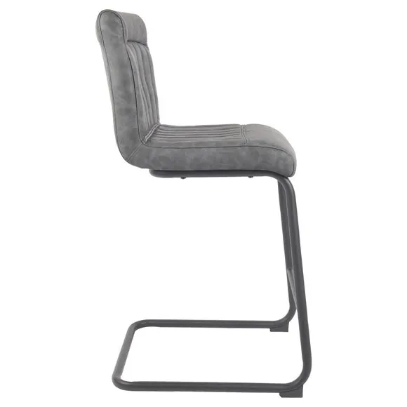 Felix Counter Height Cantilever Bar Stool, Faux Leather 3