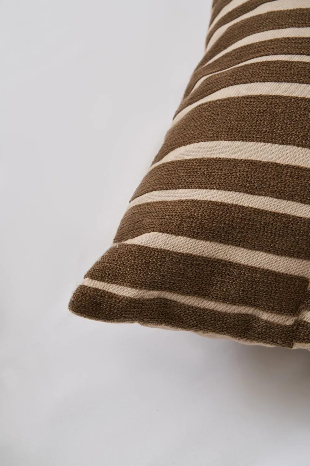 BHS Geo Woven Jacquard Cushion in Brown 2