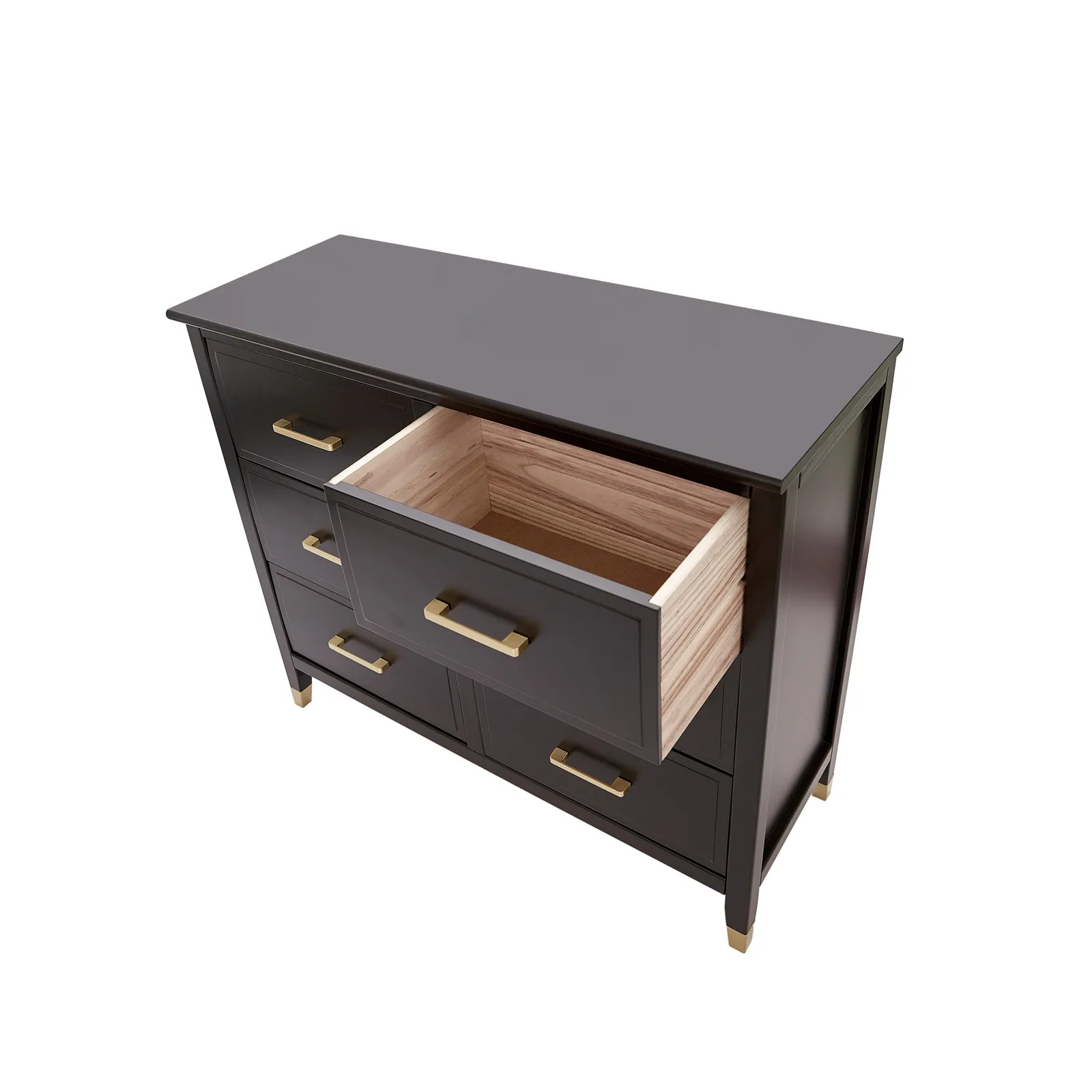 Cabinet Bits Palazzi 6 Drawer Chest of Drawers in Black 5