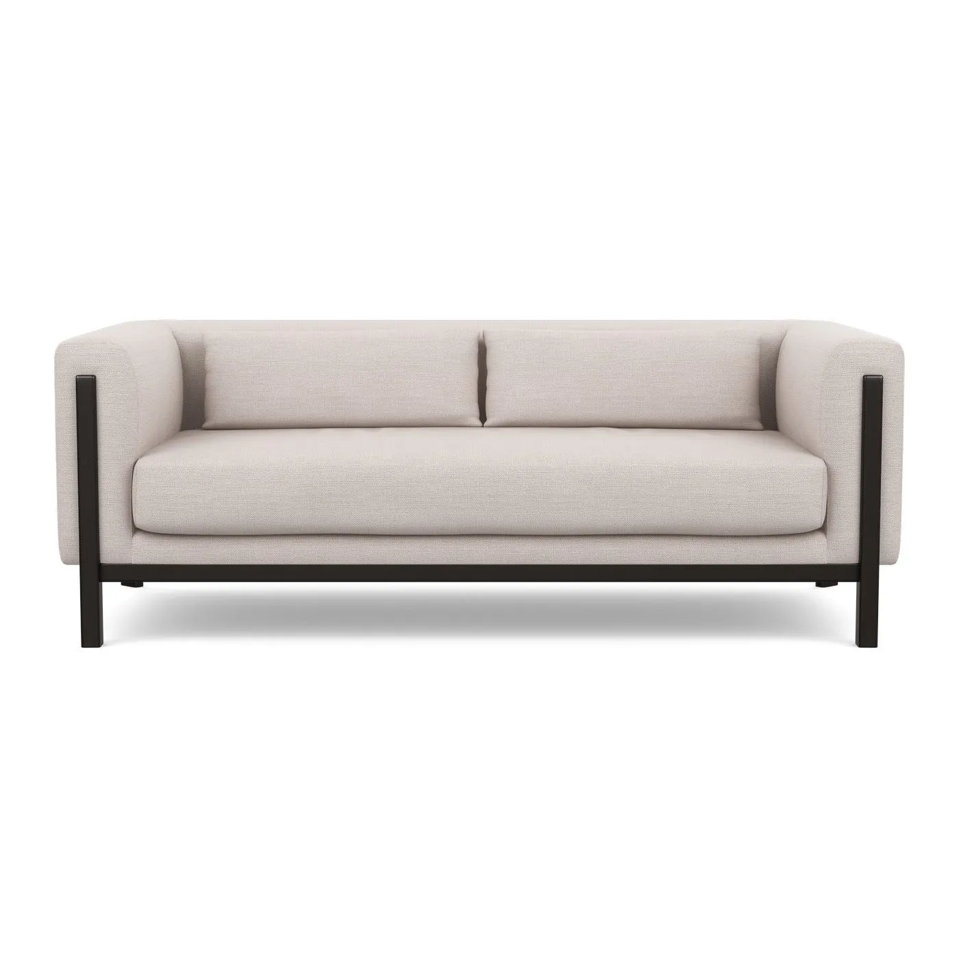 Heal's Massimo 3 Seater Sofa Tundra Texture Stone Black Ash Feet 2