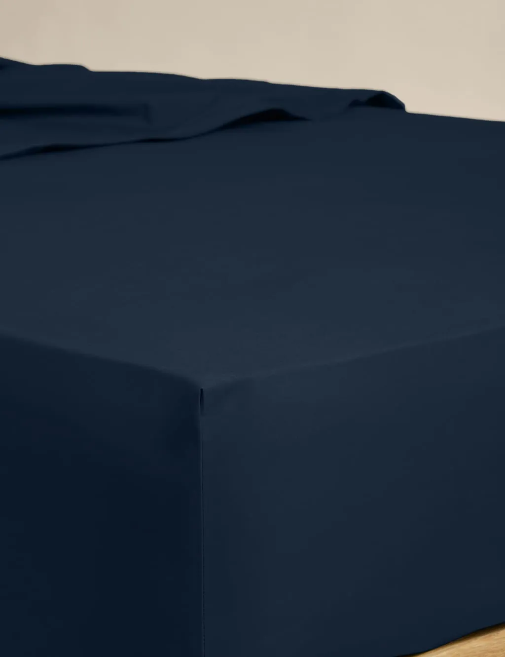 M&S Egyptian Cotton 230 Thread Count StayPut Fitted Sheet Navy