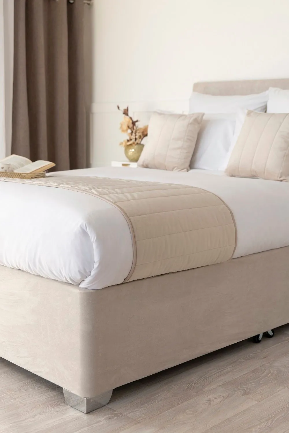 Belledorm Faux Suede Deep Base Wrap in Beige 1