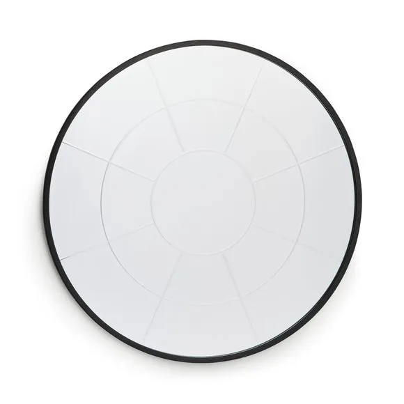 Cora Round Etched Window Indoor Outdoor Wall Mirror 3