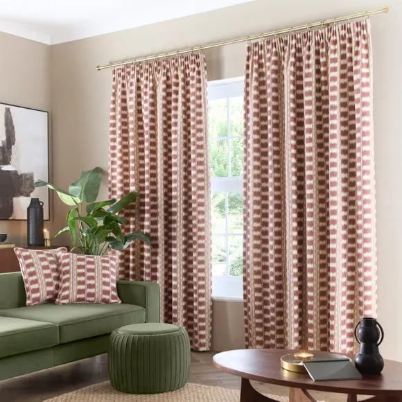 Avis Stripe Pencil Pleat Curtains 2