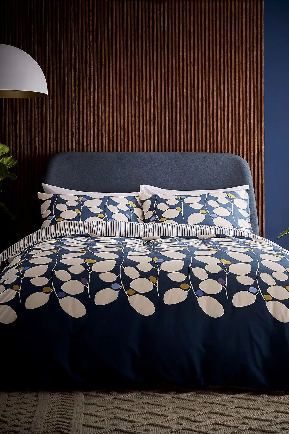 Helena Springfield 'Althea' Cotton Duvet Cover Set in Navy