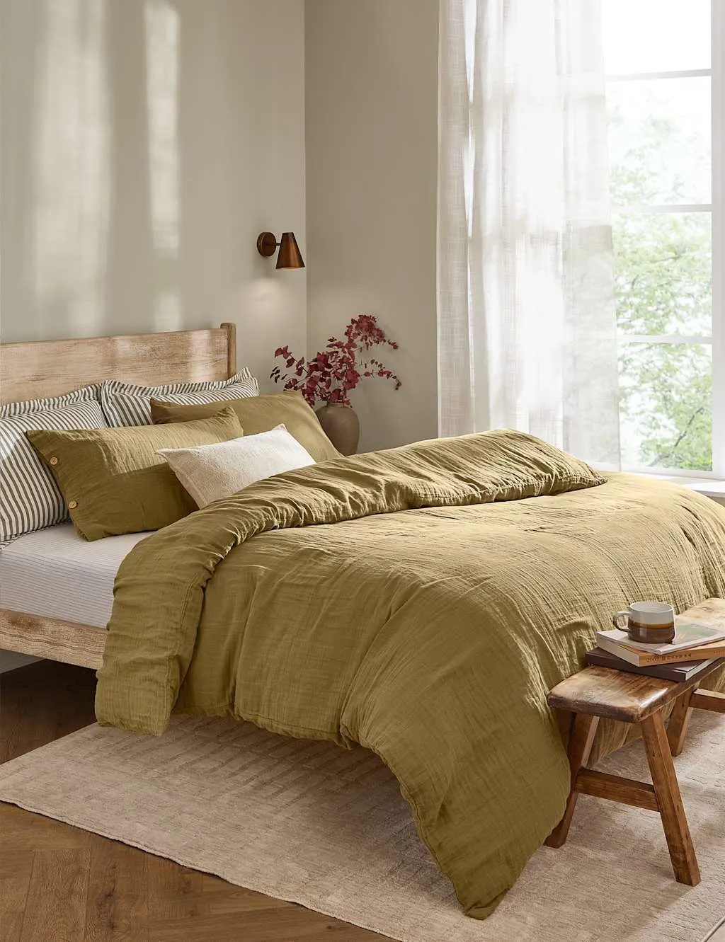 YARD Lark Pure Cotton Bedding Set Yellow