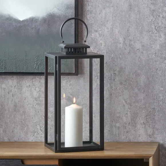 Metal & Glass Rectangular Lantern 1