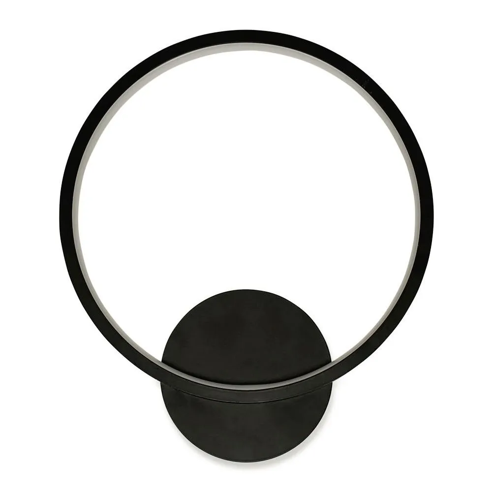 ValueLights Infinity Matte Black Loop Integrated LED Wall Lamp Light 3