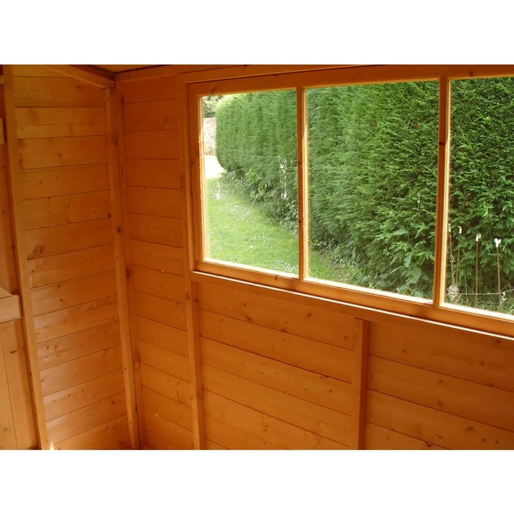 Shires Lewis Handmade Garden Shed Approx 8 x 6 Feet in Brown 4