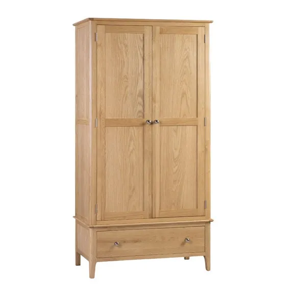 Cotswold Double 1 Drawer Wardrobe, Oak 2