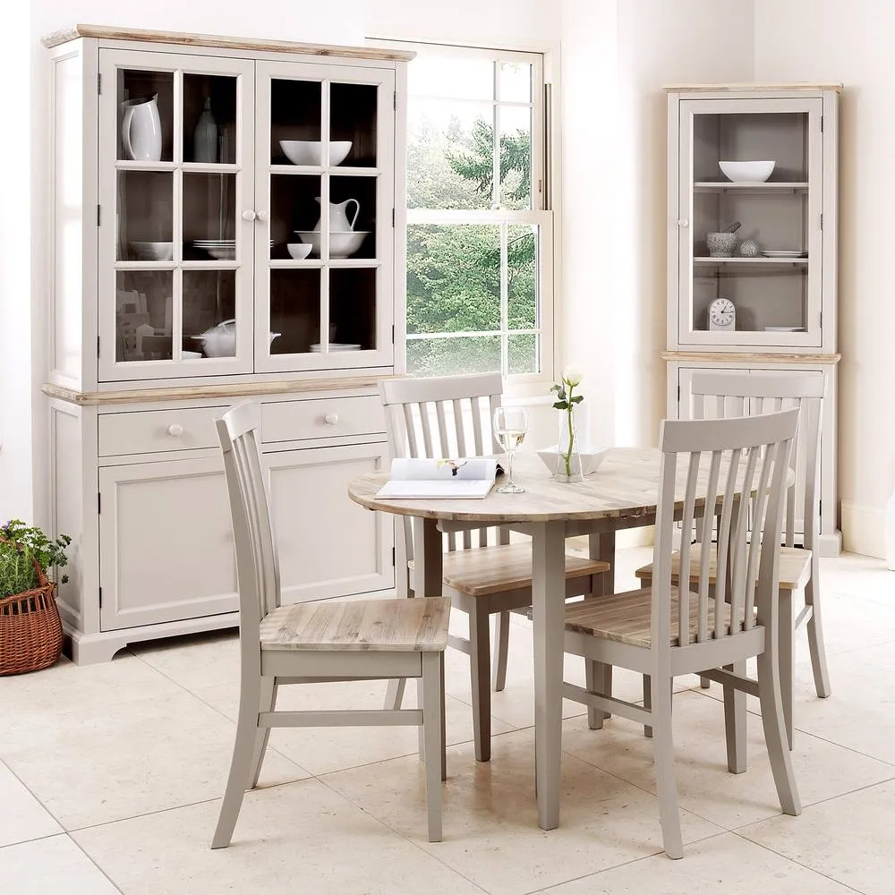 Statement Furniture Florence Highback Wooden Seat Chairs Set of 4 in Taupe 2