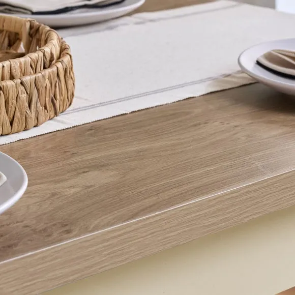 Highgate Dining Table with 2 Benches, Oak Effect 5