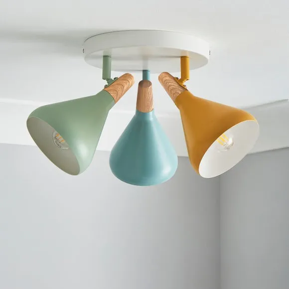 Elements Wolston 3 Light Semi Flush Spotlight 2