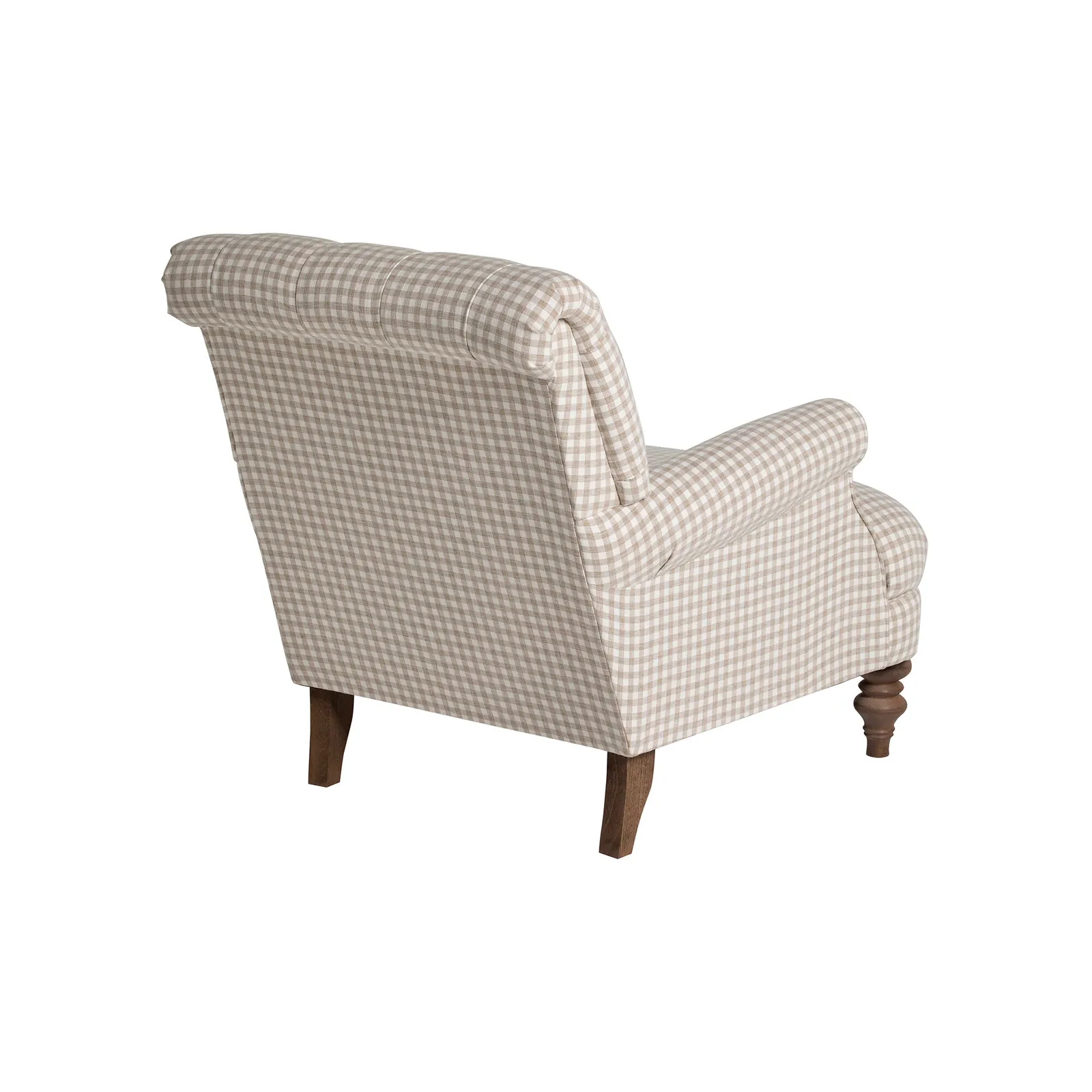 Everdeen Buttoned Accent Chair, Brown Fabric | Barker & Stonehouse 6
