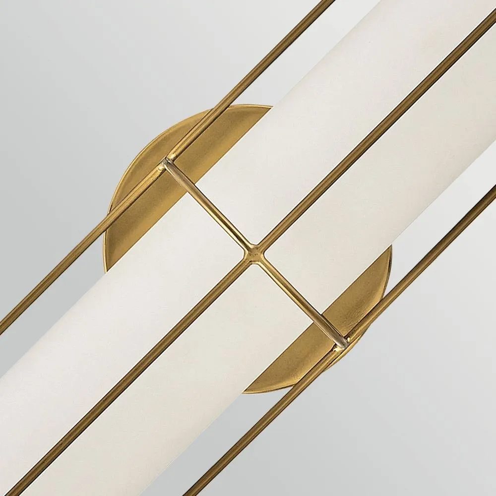 Netlighting Saylor Medium Integrated LED Wall Light Heritage Brass 3000K IP44 in Gold 5