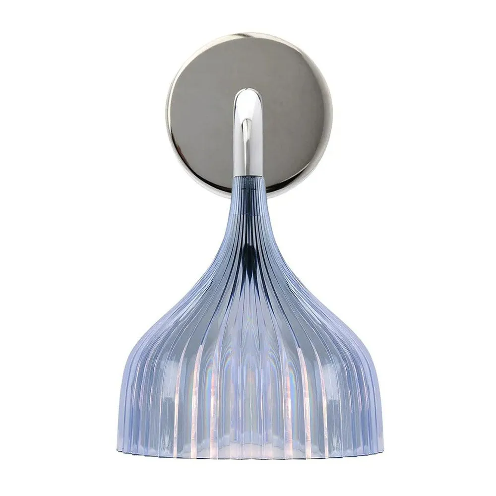 Kartell E' Wall Light Transparent Blue 2