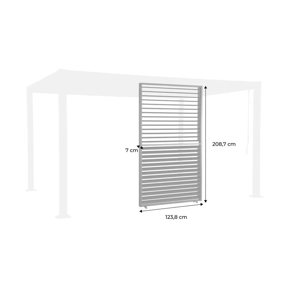 sweeek Adjustable slat louver panel 130cm for Palace pergola in Dark Grey 5