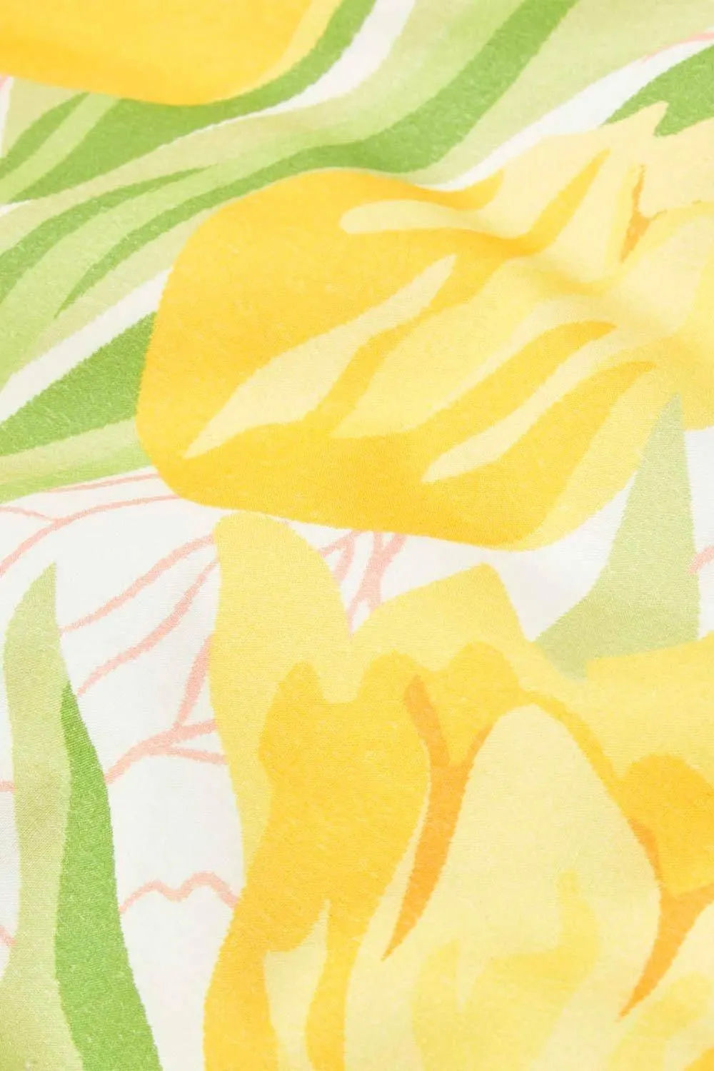 Homescapes Yellow Tulips Digitally Printed Cotton Duvet Cover Set 3