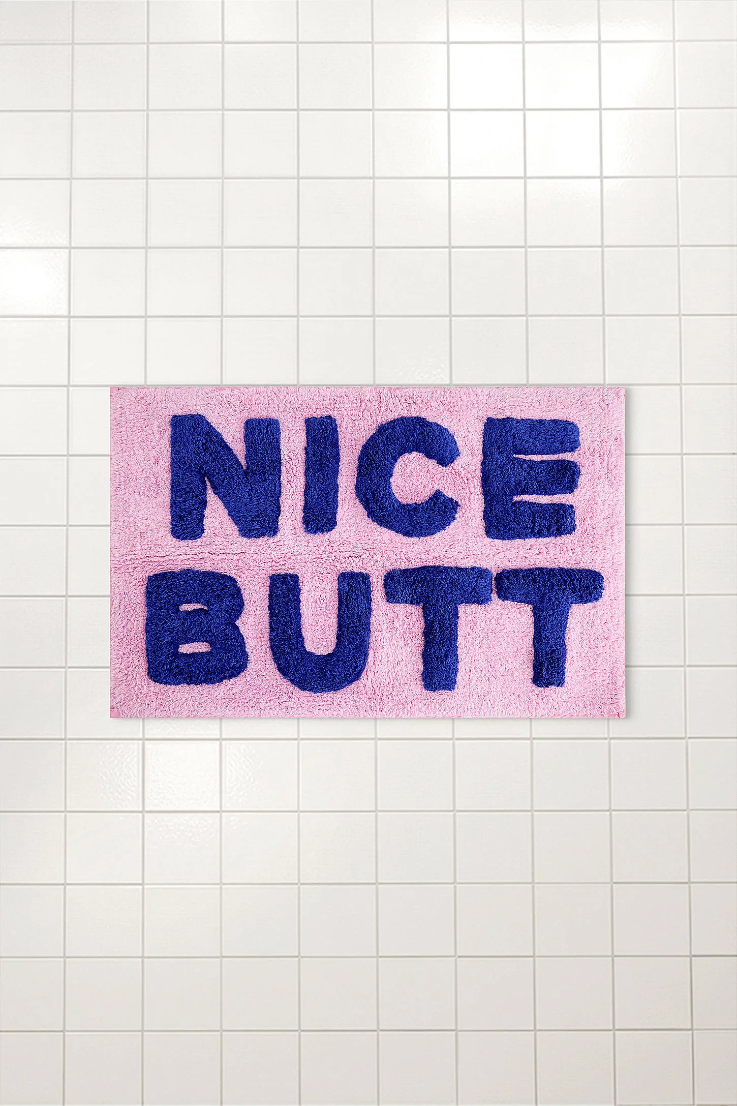 Pink & Blue Nice Butt Bath Mat - Pink 51cm x 76cm