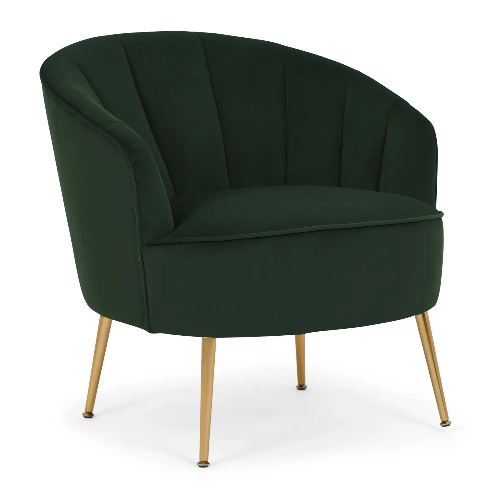 Matilda Velvet Shell Chair Green