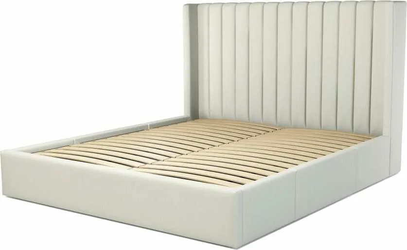 Cory Super King Size Bed with Storage Drawers, Putty Cotton