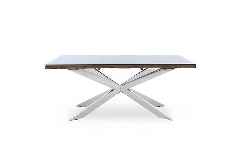 Kiara Small Rectangular Dining Table with Chrome Legs