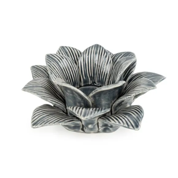 Blue Flower Ceramic Tealight Holder 2