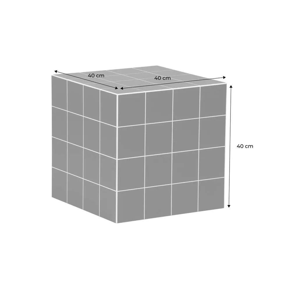 sweeek Cubic coffee table, side table with matt ceramic-effect finish, 40x40x in Black 5