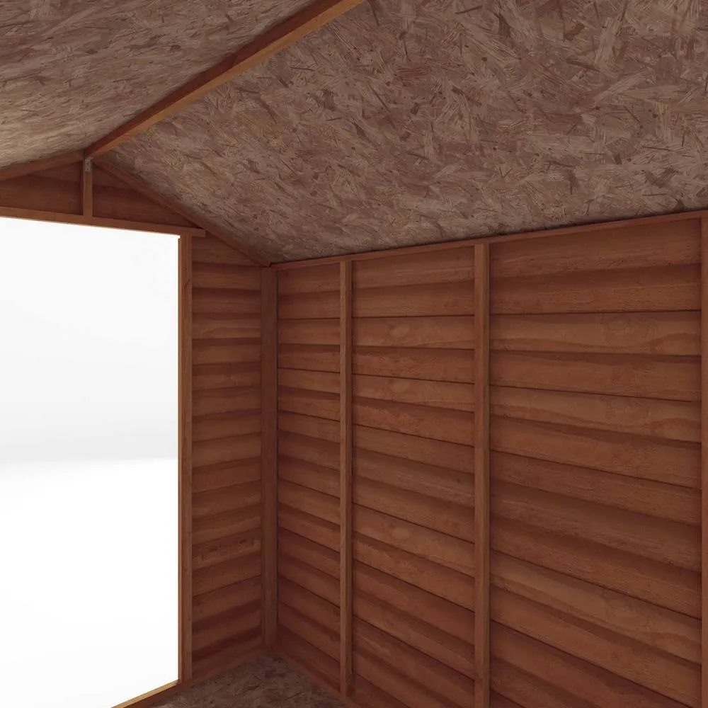 Mercia 7 x 5 Feet Overlap Apex Windowless Shed - L215 x W160.3 x H191.9 cm in Brown 6